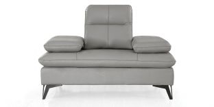 Fauteuil cuir Design avec dossier avance-recul IRIS - Gris
