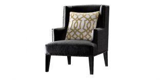 Fauteuil en tissu BIRMA - Noir