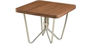 Table basse bois carrée 100cm LILO - Noyer
