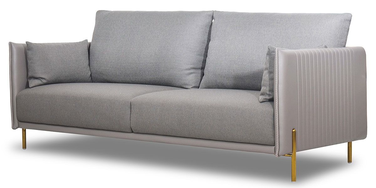 Canapé 3 places en tissu BOSEO - Taupe 