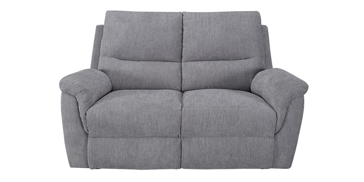 Canapé relaxation électrique 2 places en tissu COCOON - Gris perle