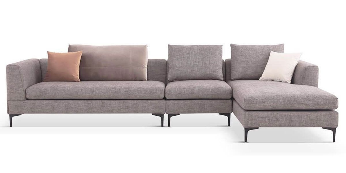 Canapé d'angle XL en tissu JULY