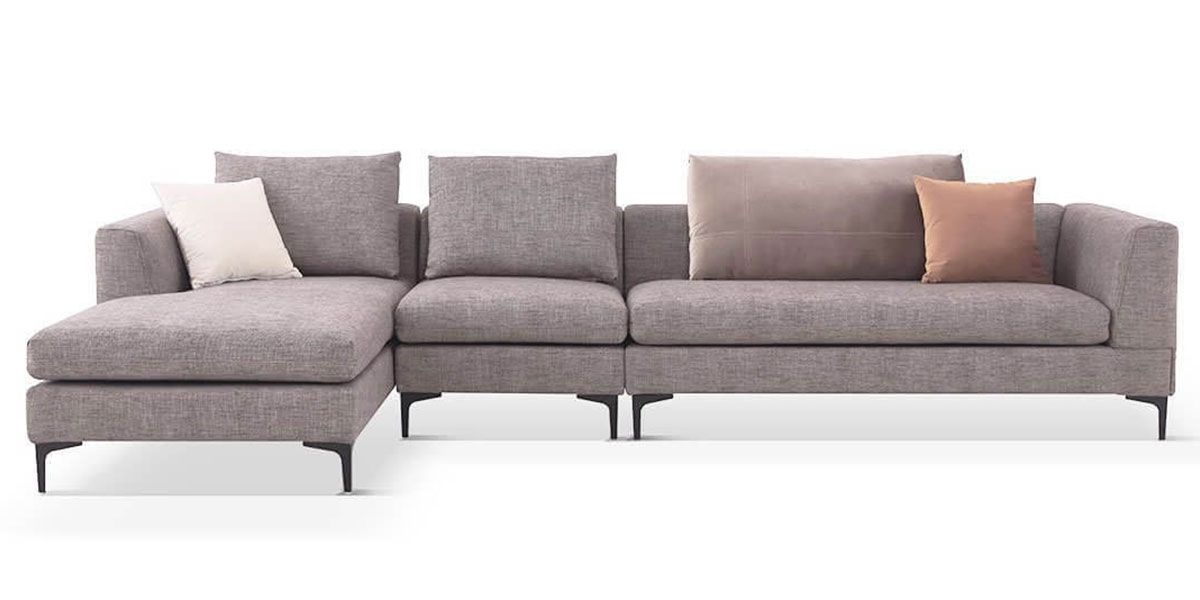 Canapé d'angle XL en tissu JULY