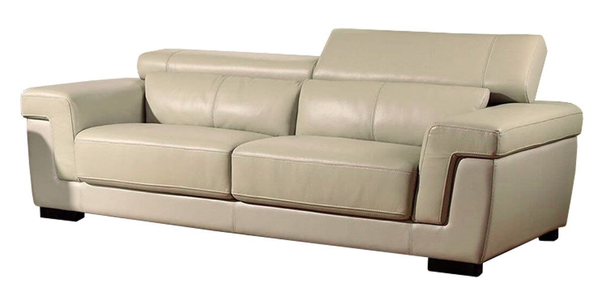 Canapé 3 places en cuir beige EVASION