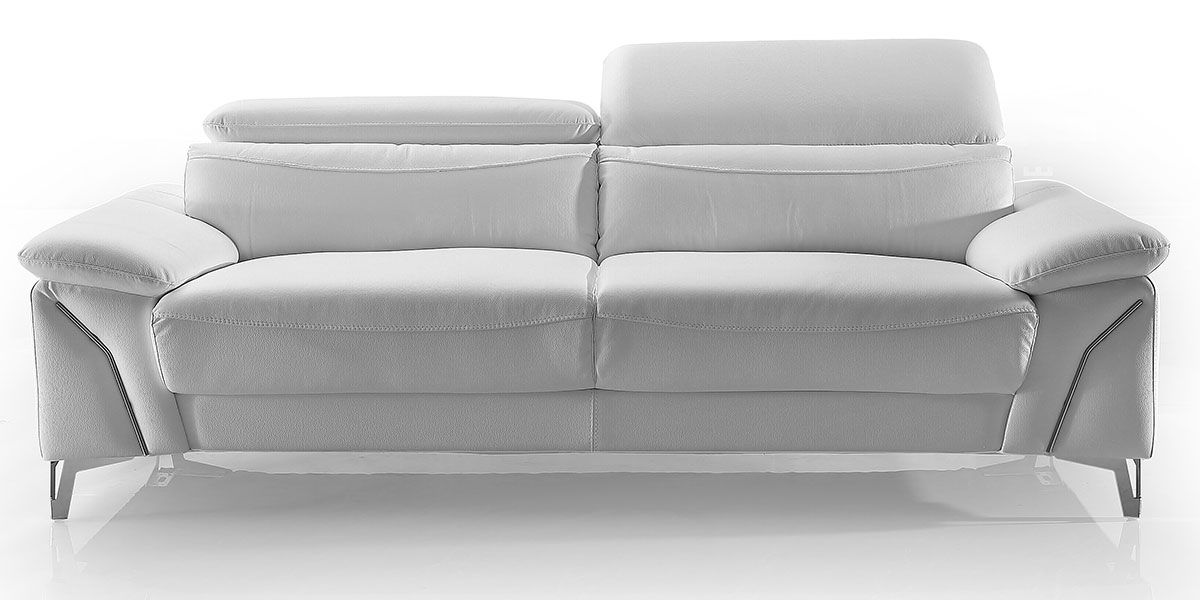 Canapé 3 places en cuir MILAN - Blanc