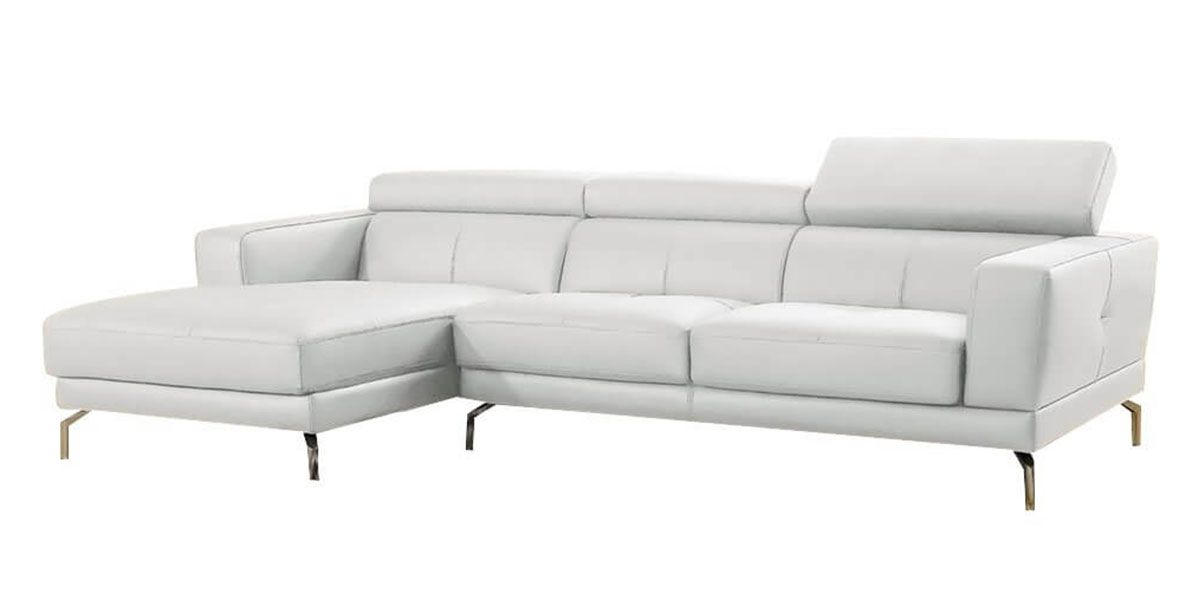 Canapé d'angle gauche blanc OSLO