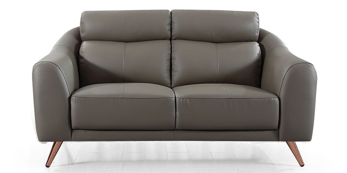 Canapé 2 places en cuir SIANNA – Marron