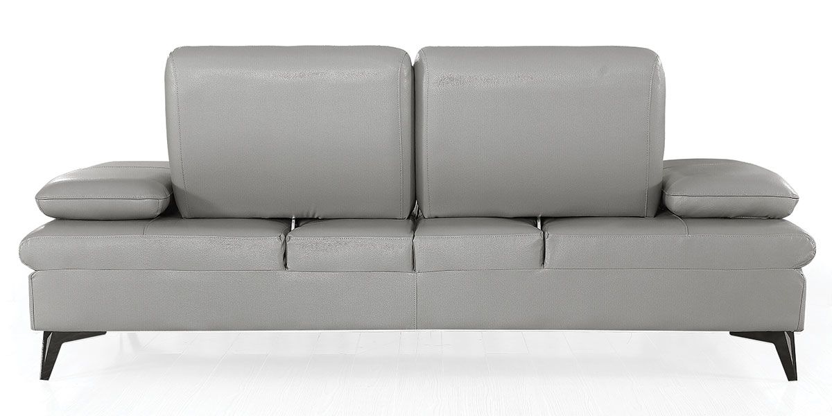 Canapé 3 places Cuir avec dossier avance-recul IRIS - Gris