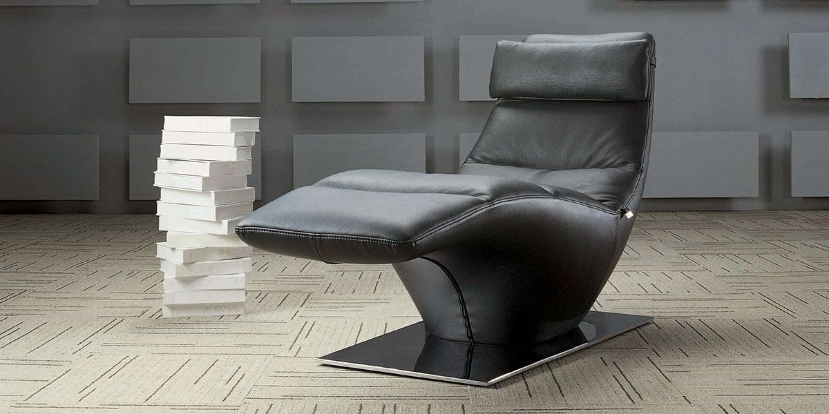 Chaise longue Cuir DINA - Noir