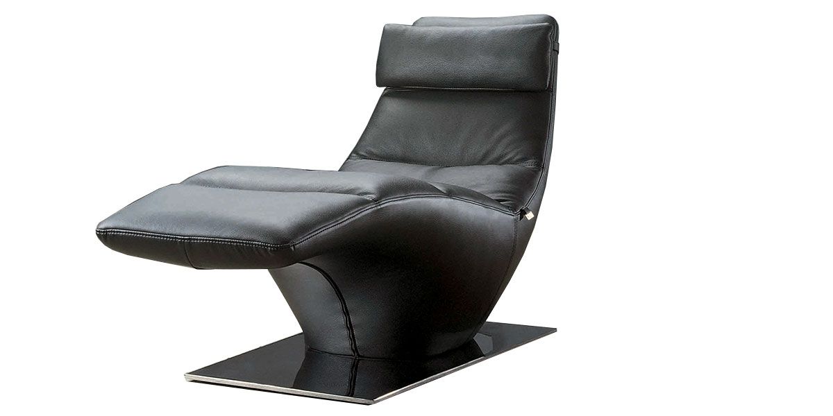 Chaise longue Cuir DINA - Noir