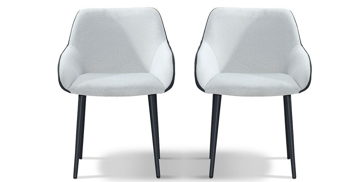 Chaise Design KLOE - Gris - Lot de 2