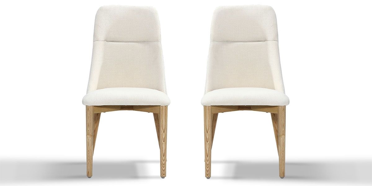 Chaise Design DUNE - Beige - Lot de 2