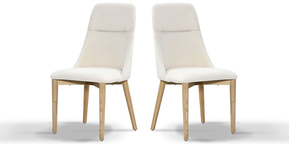 Chaise Design DUNE - Beige - Lot de 2
