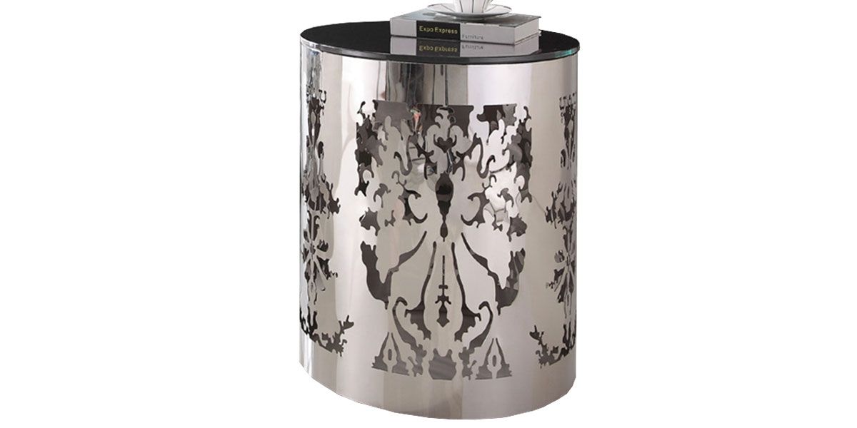 Table d'appoint verre GLOSSY - Noir