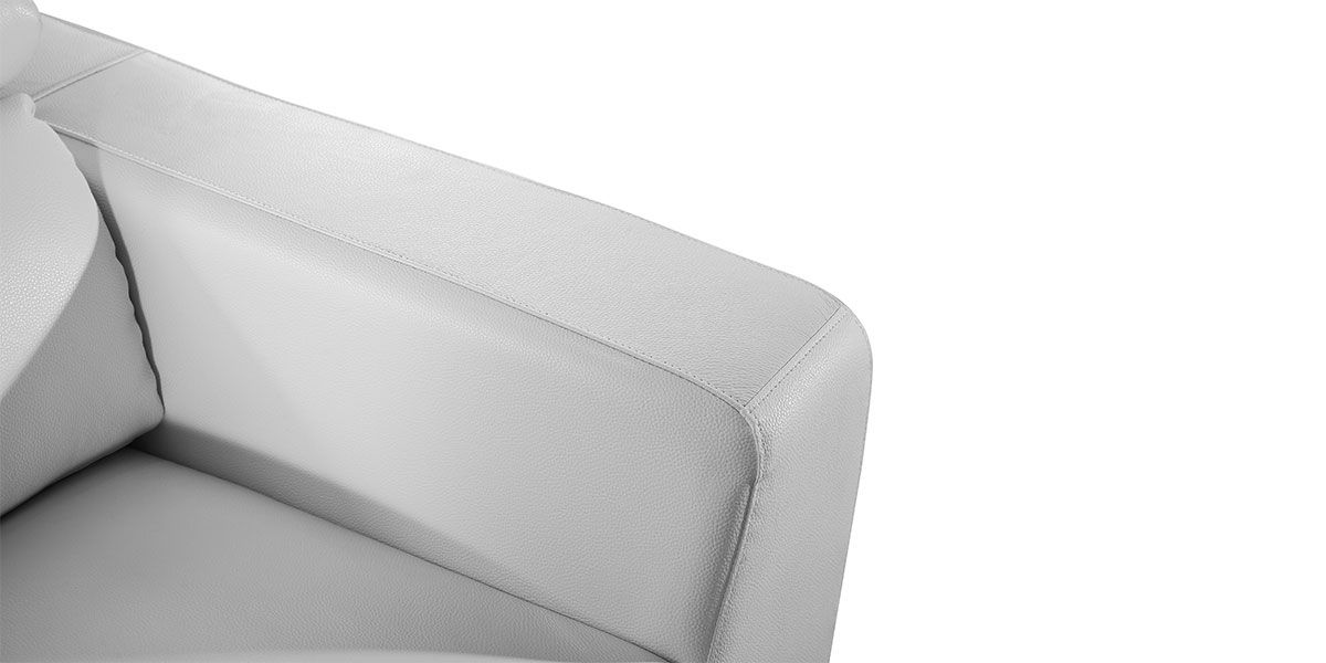 Fauteuil cuir Design NORA - Blanc