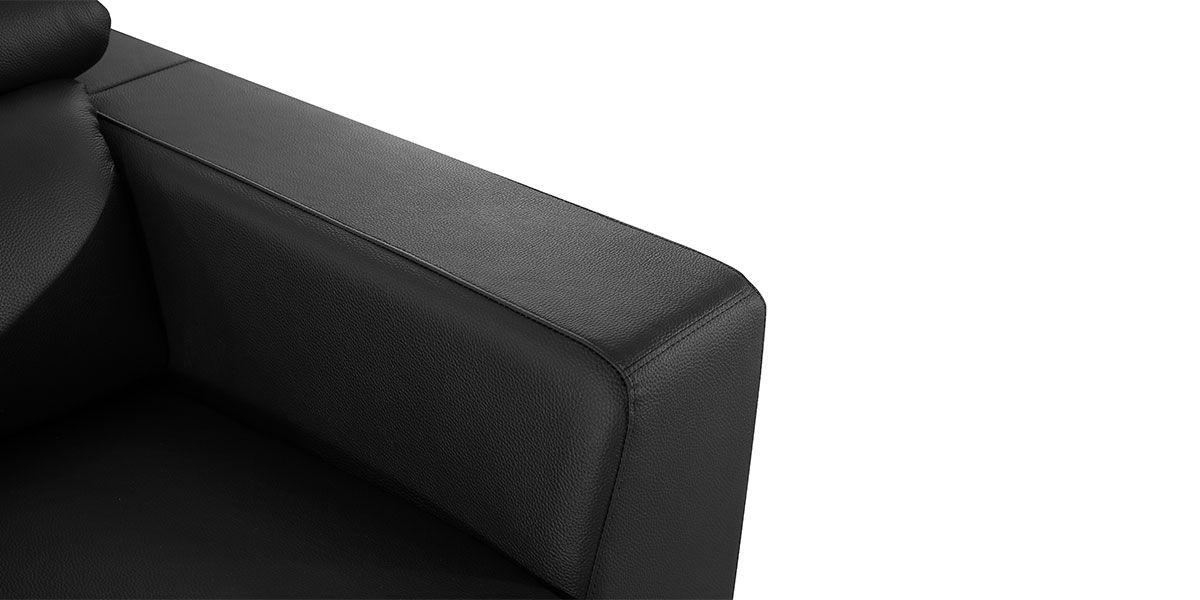 Fauteuil cuir Design NORA - Noir