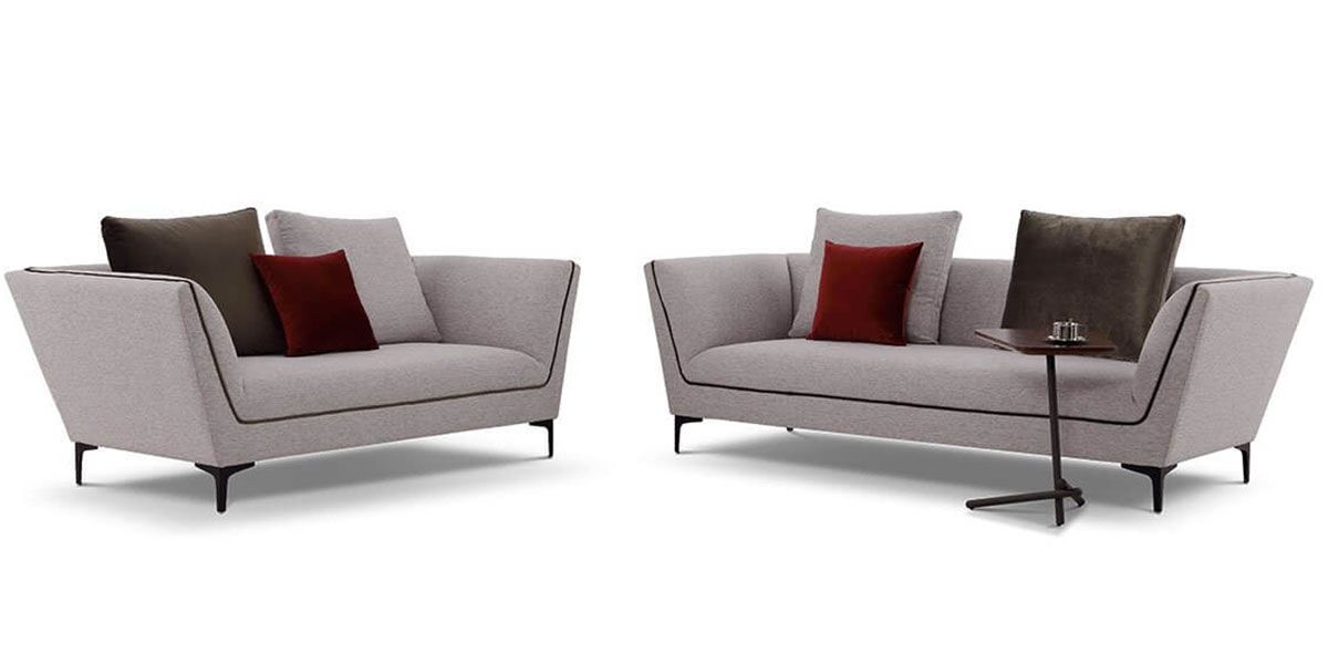 Fauteuil en tissu ROSSA - Marron 
