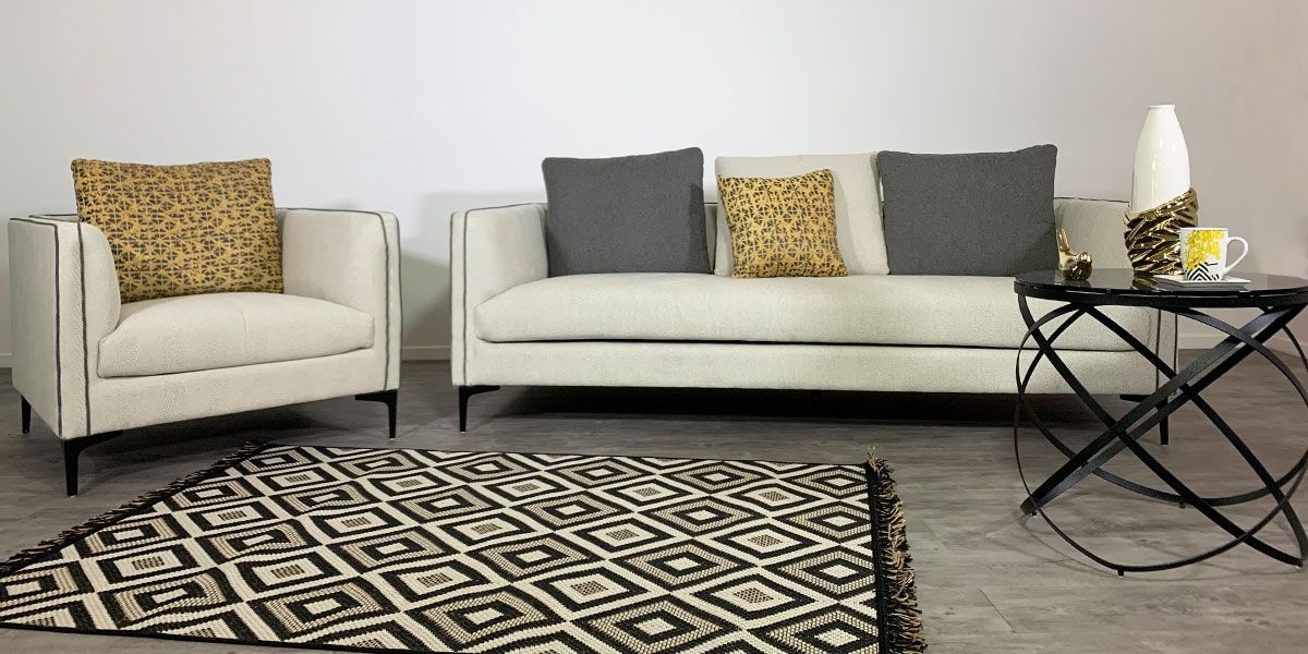 Fauteuil en tissu SAMARA - Beige