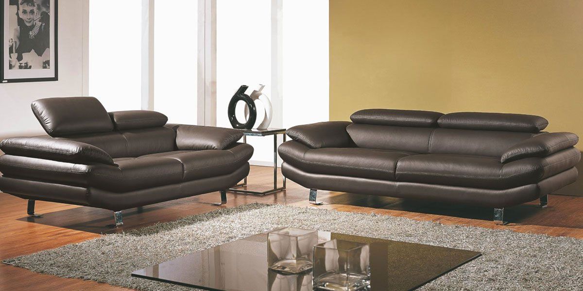 Fauteuil en cuir marron CARLTON