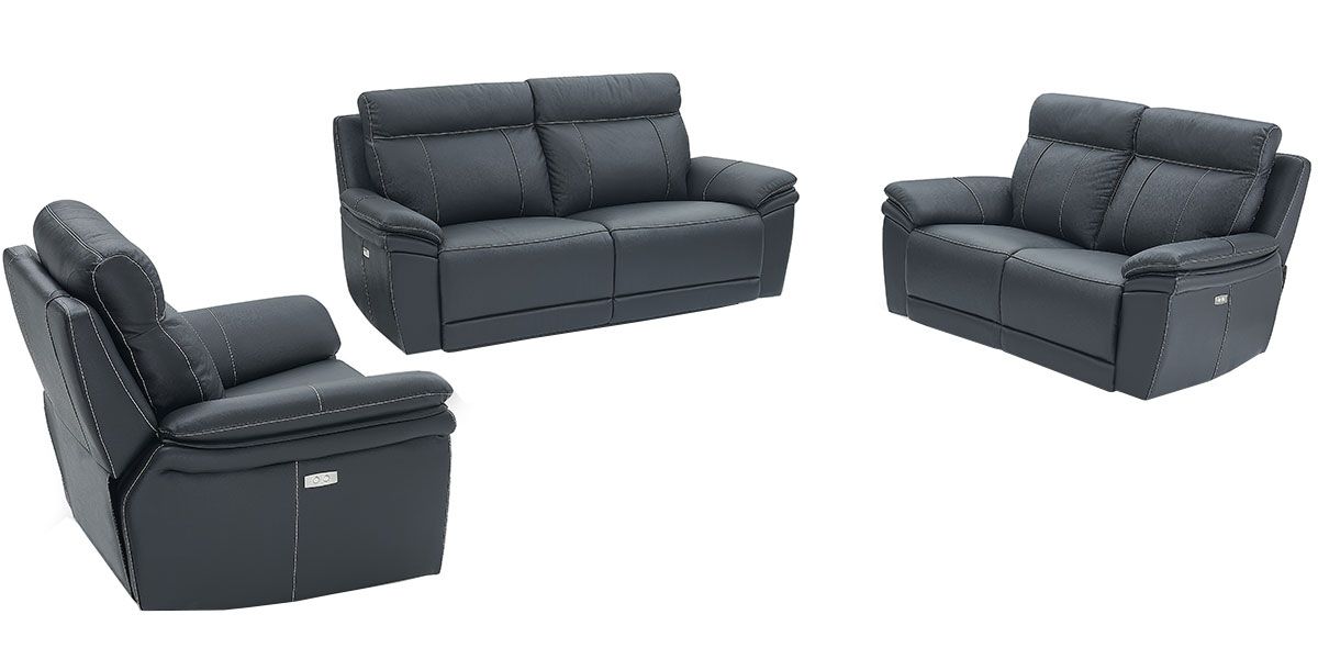 Fauteuil relaxation électrique 1 place en cuir DALIA - Noir