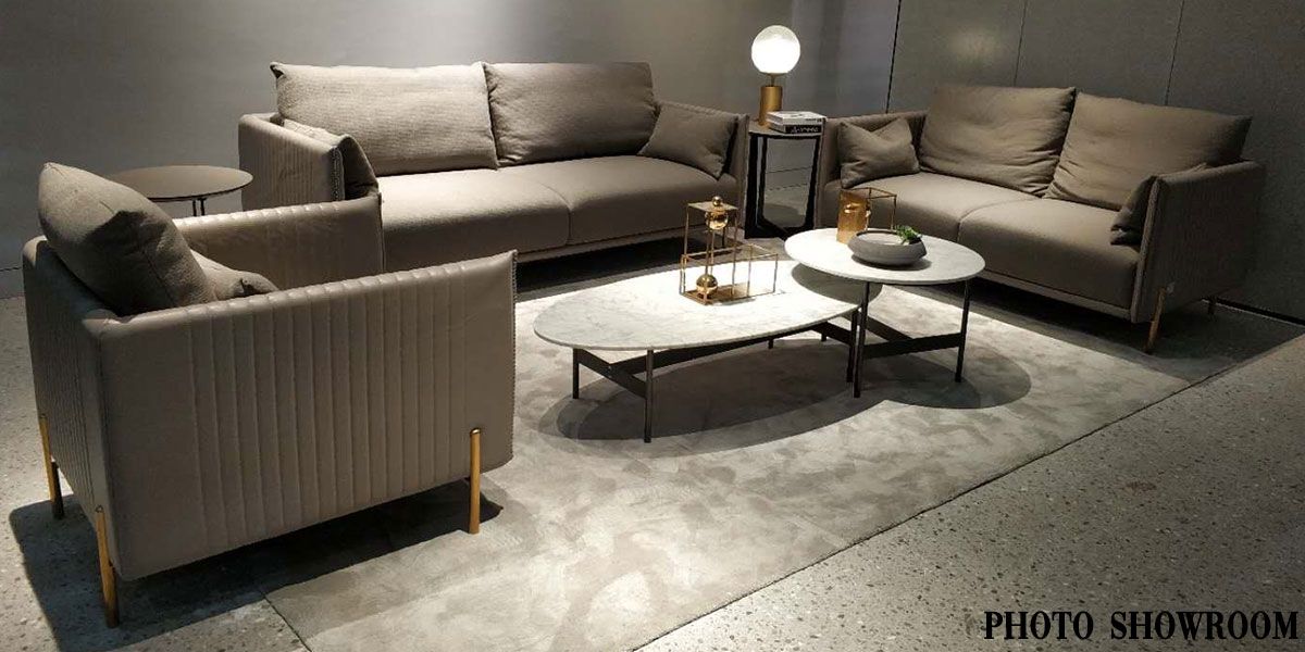 Fauteuil en tissu BOSEO - Taupe