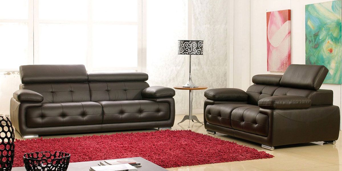 Fauteuil en cuir marron SANMARCO