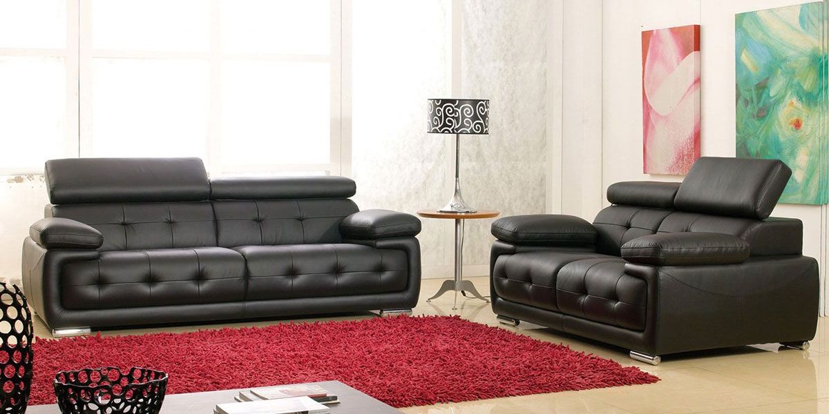 Fauteuil en cuir noir SANMARCO