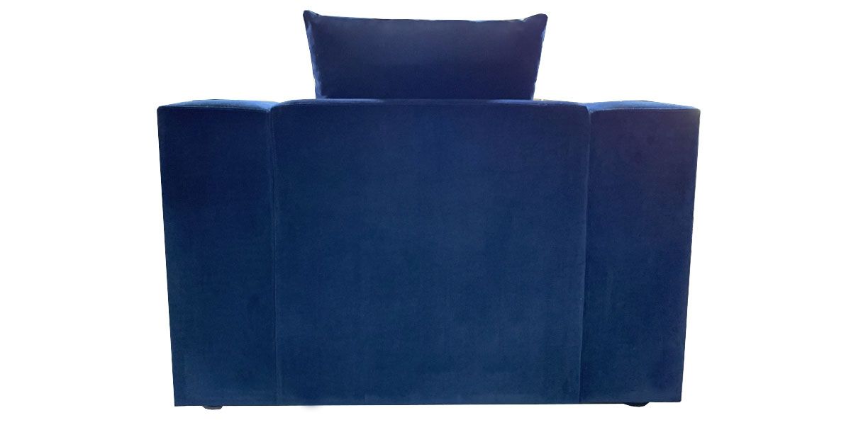 Fauteuil en velours KALIA - Bleu