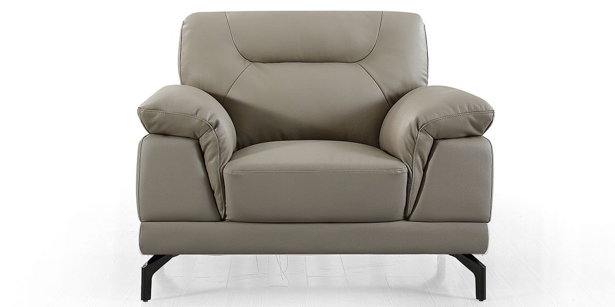 Fauteuil cuir Design BRODY – Beige