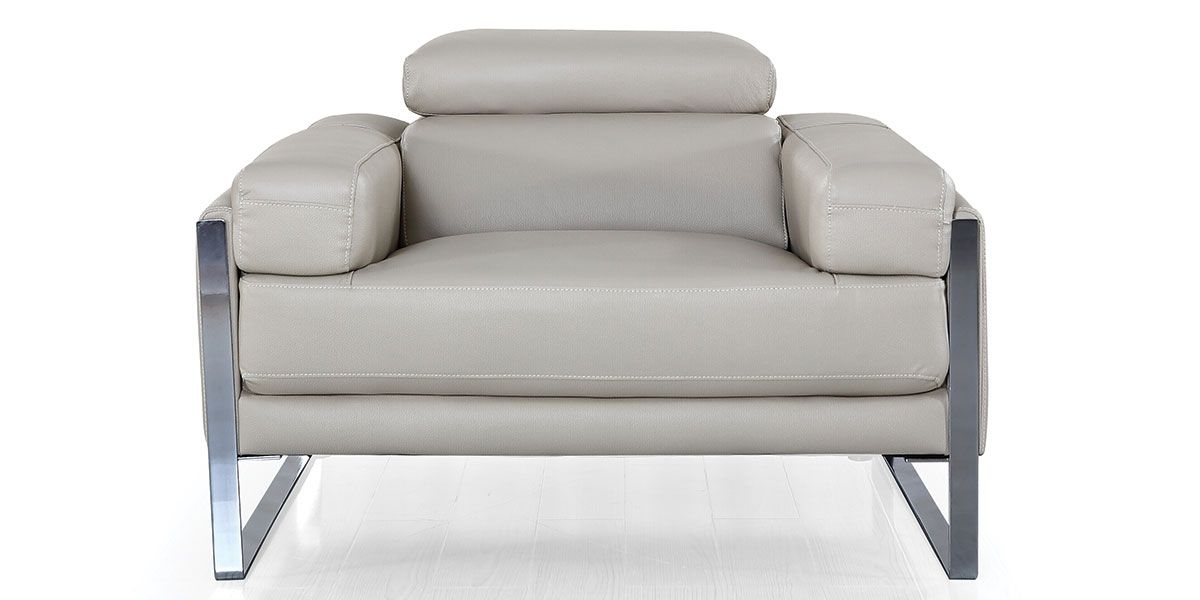 Fauteuil cuir Design ALIYAH - Beige