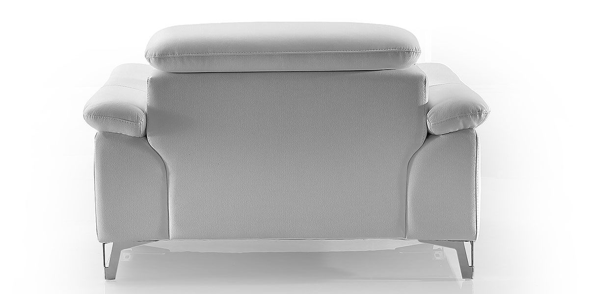 Fauteuil Design en cuir MILAN - Blanc