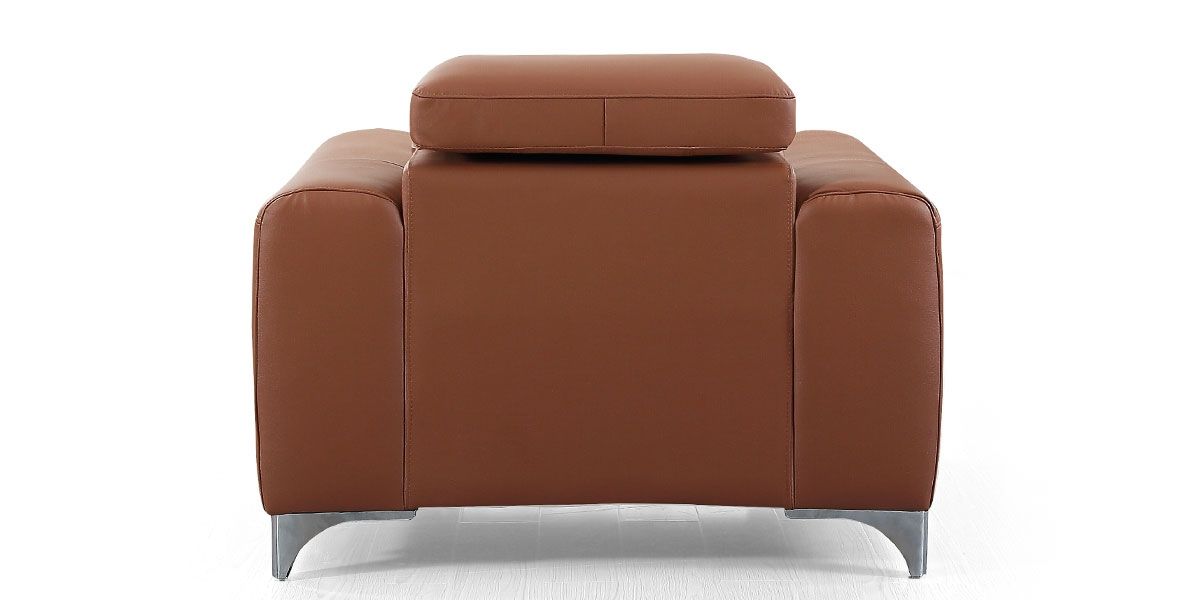 Fauteuil cuir Design ZAARA - Cognac