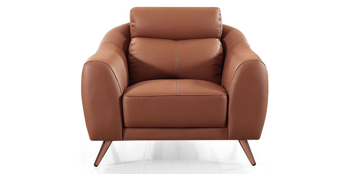 Fauteuil cuir Design SIANNA – Cognac