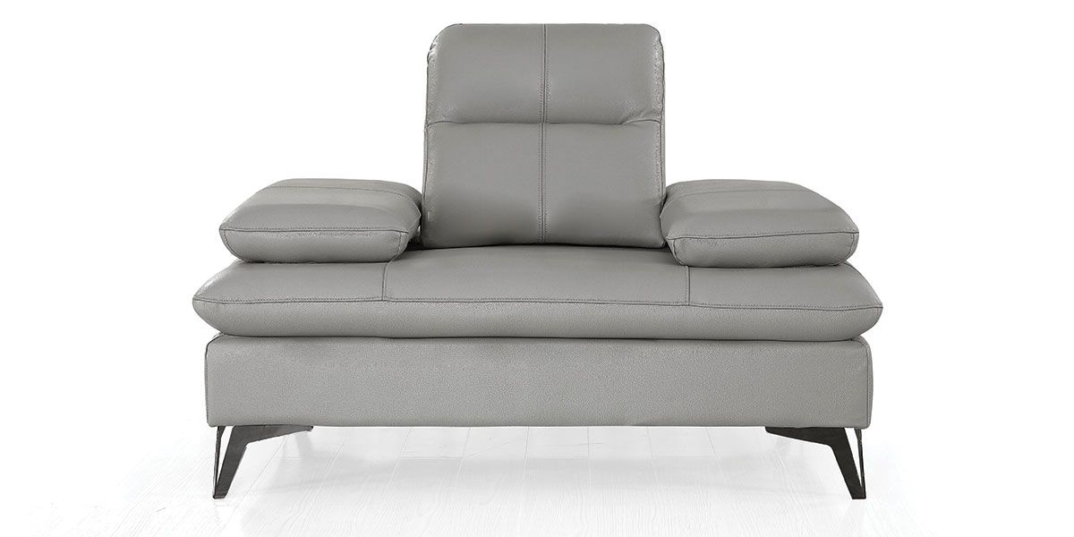 Fauteuil cuir Design avec dossier avance-recul IRIS - Gris