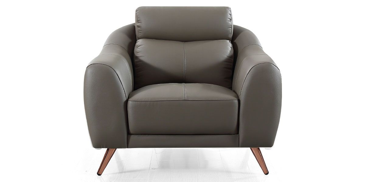 Fauteuil cuir Design SIANNA – Marron