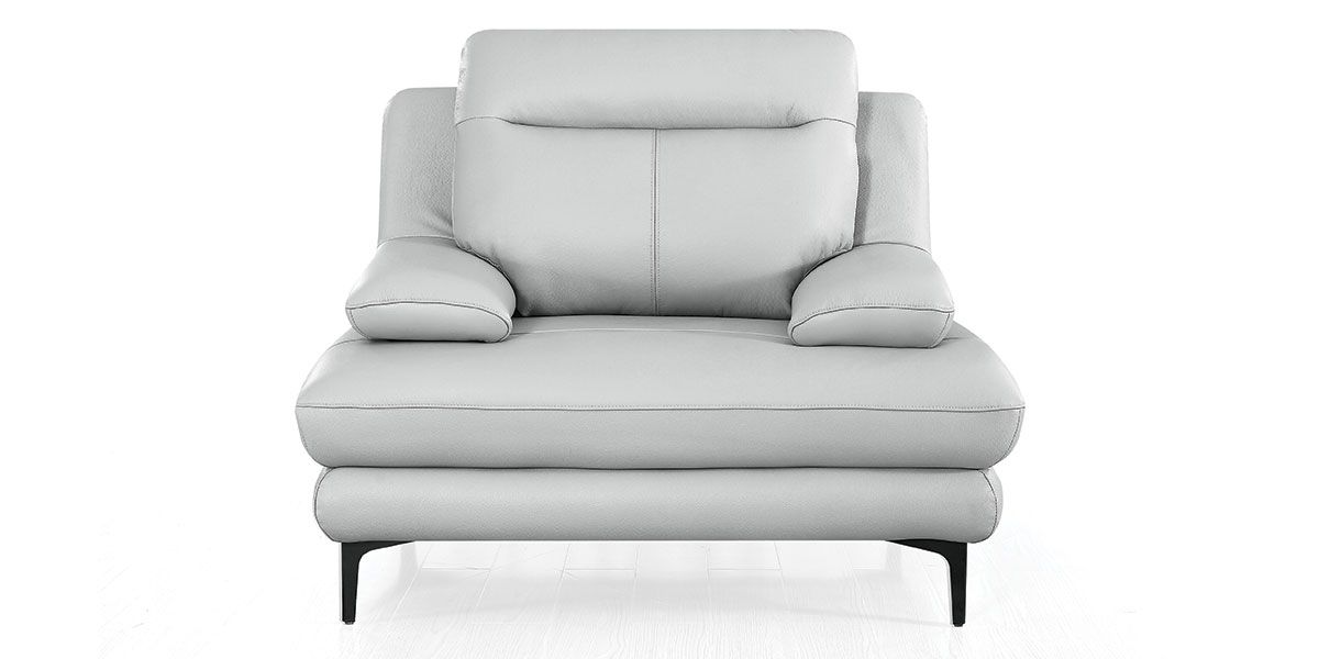 Fauteuil cuir Design avec dossier avance-recul LYA - Gris