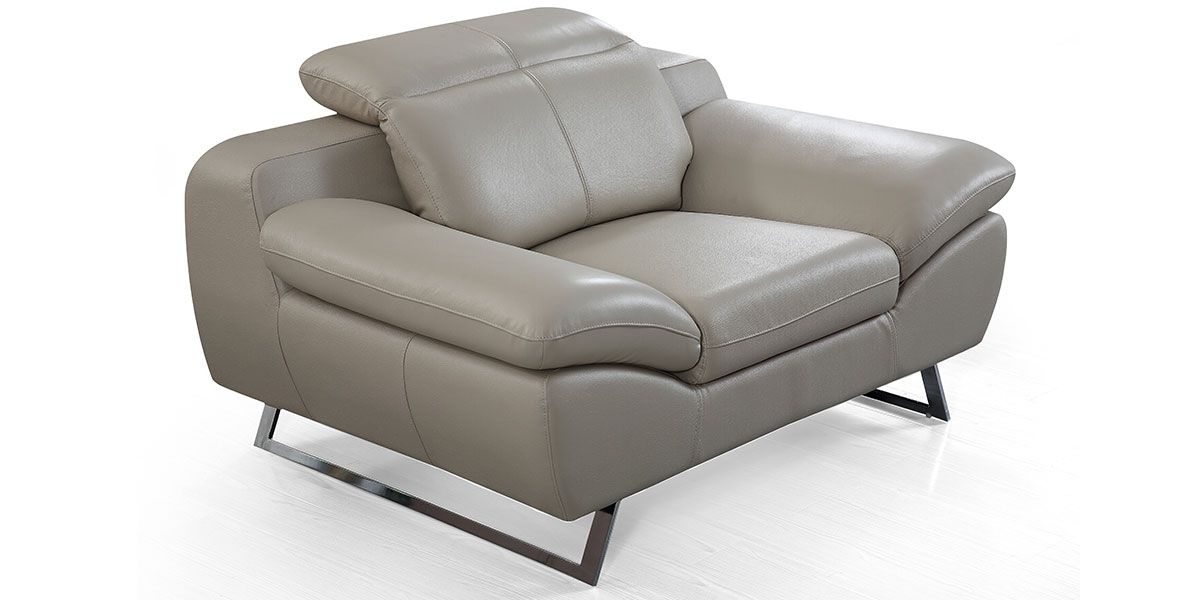 Fauteuil cuir Design SARM - Beige