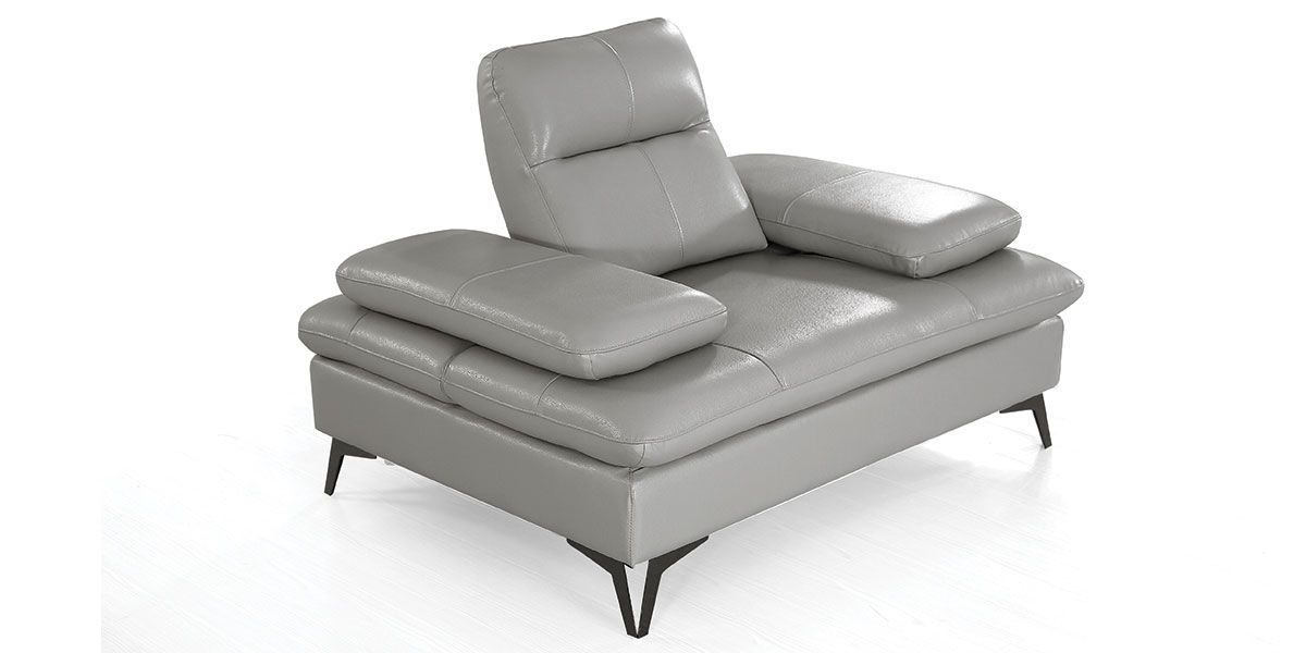 Fauteuil cuir Design avec dossier avance-recul IRIS - Gris