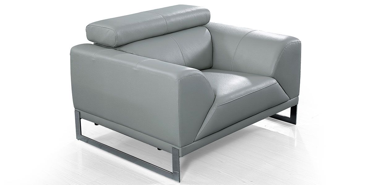 Fauteuil cuir Design HAVANA – Gris