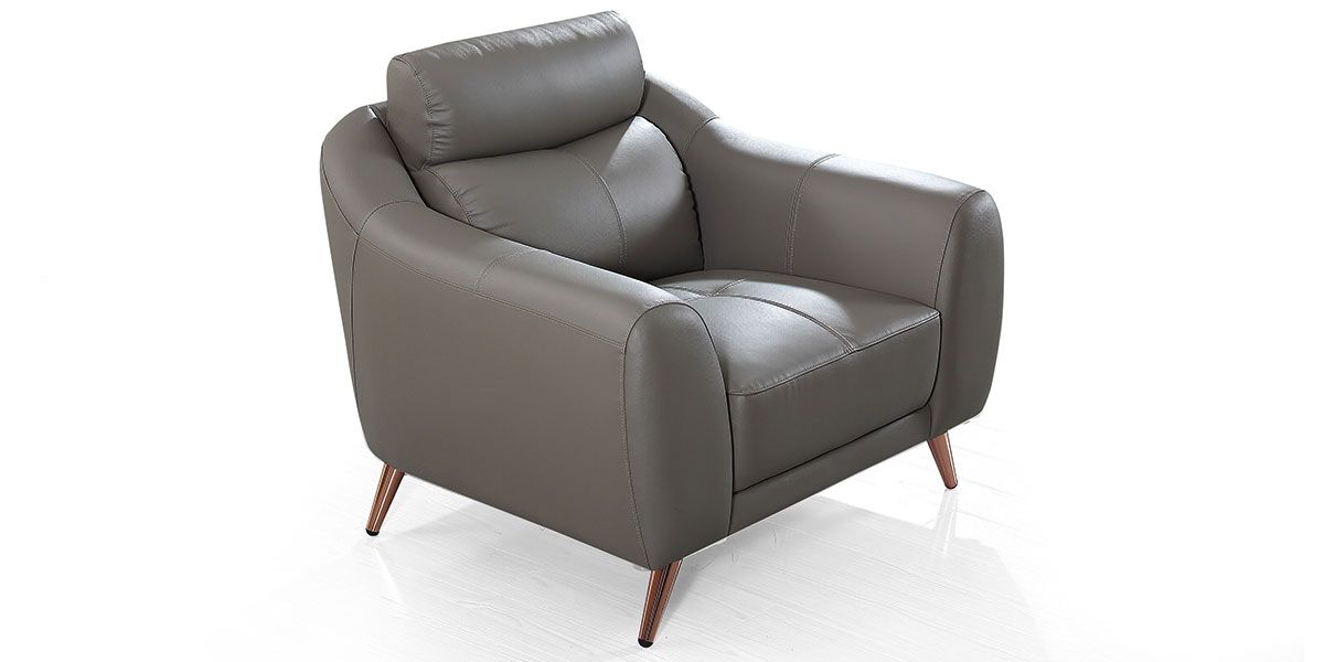 Fauteuil cuir Design SIANNA – Marron