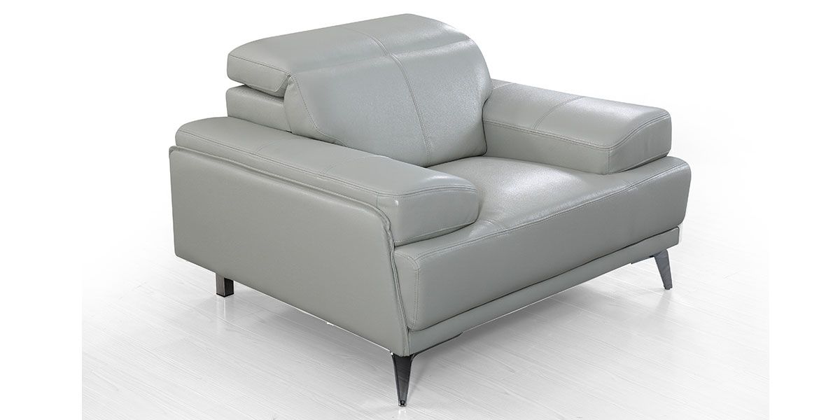 Fauteuil cuir Design GARLIK - Gris