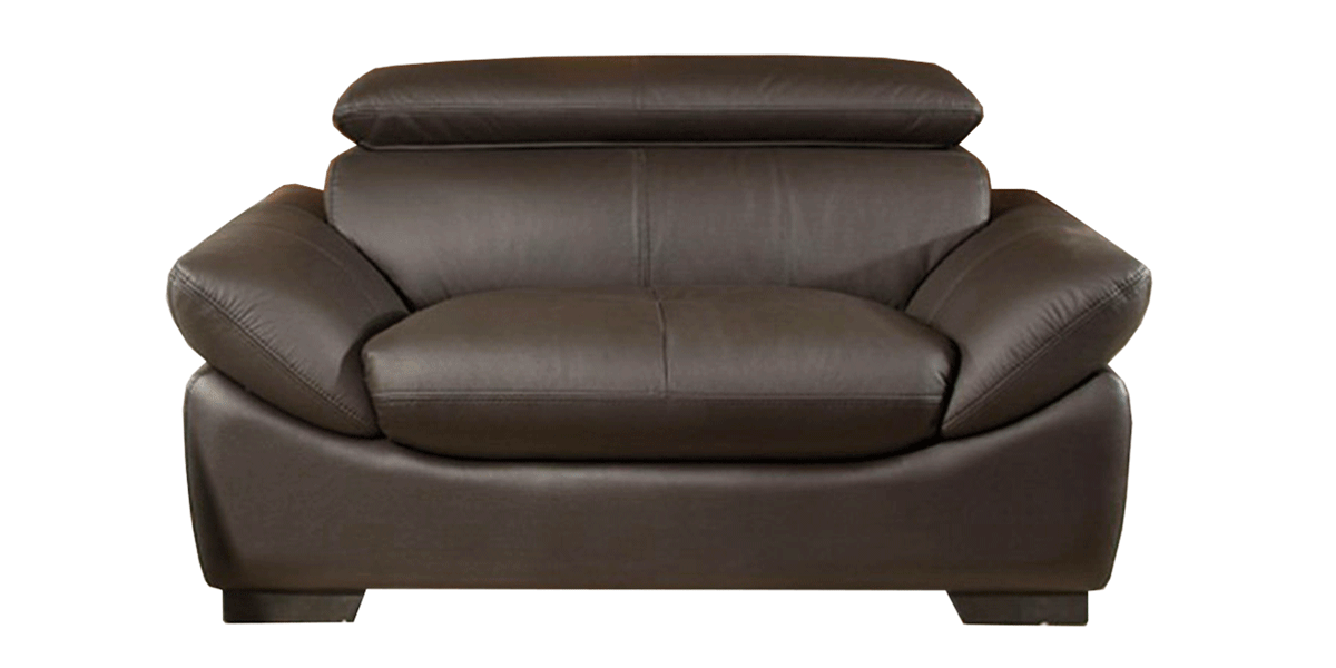 Fauteuil en cuir marron BORNEO