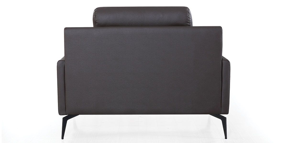 Fauteuil cuir Design MAYRON - Marron