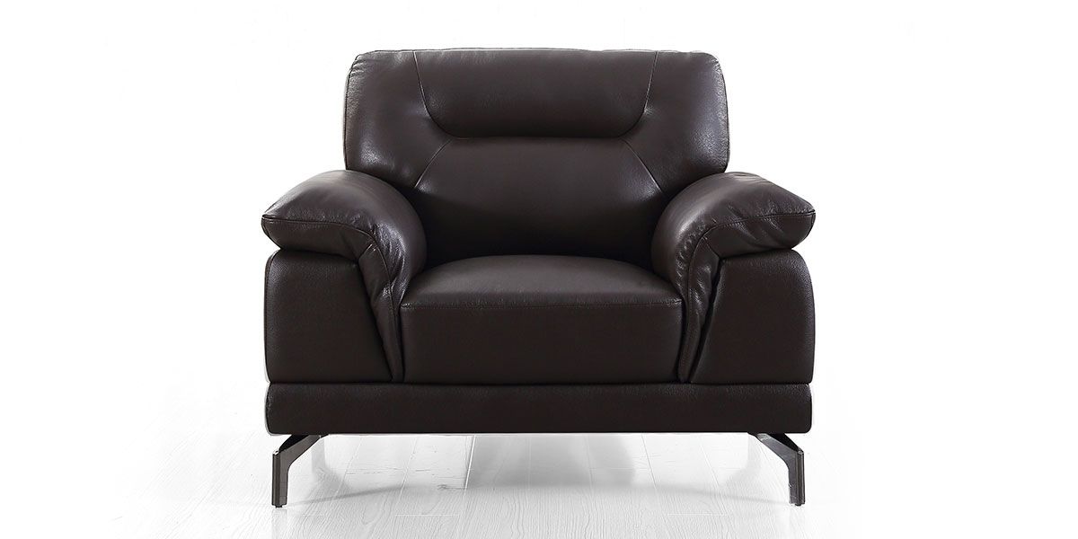 Fauteuil cuir Design BRODY – Marron