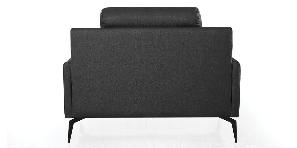 Fauteuil cuir Design MAYRON - Noir