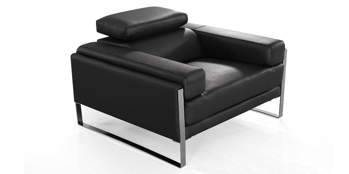 Fauteuil cuir Design ALIYAH - Noir