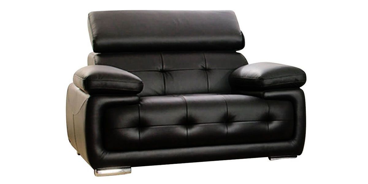 Fauteuil en cuir noir SANMARCO