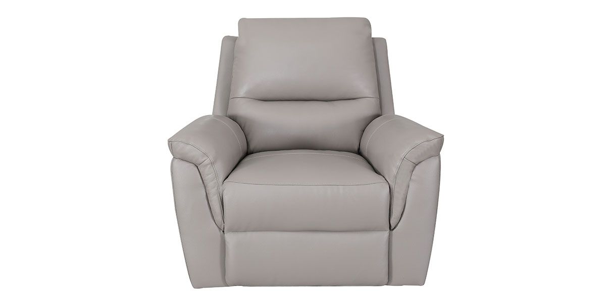 Fauteuil relaxation électrique en cuir COCOON - Taupe