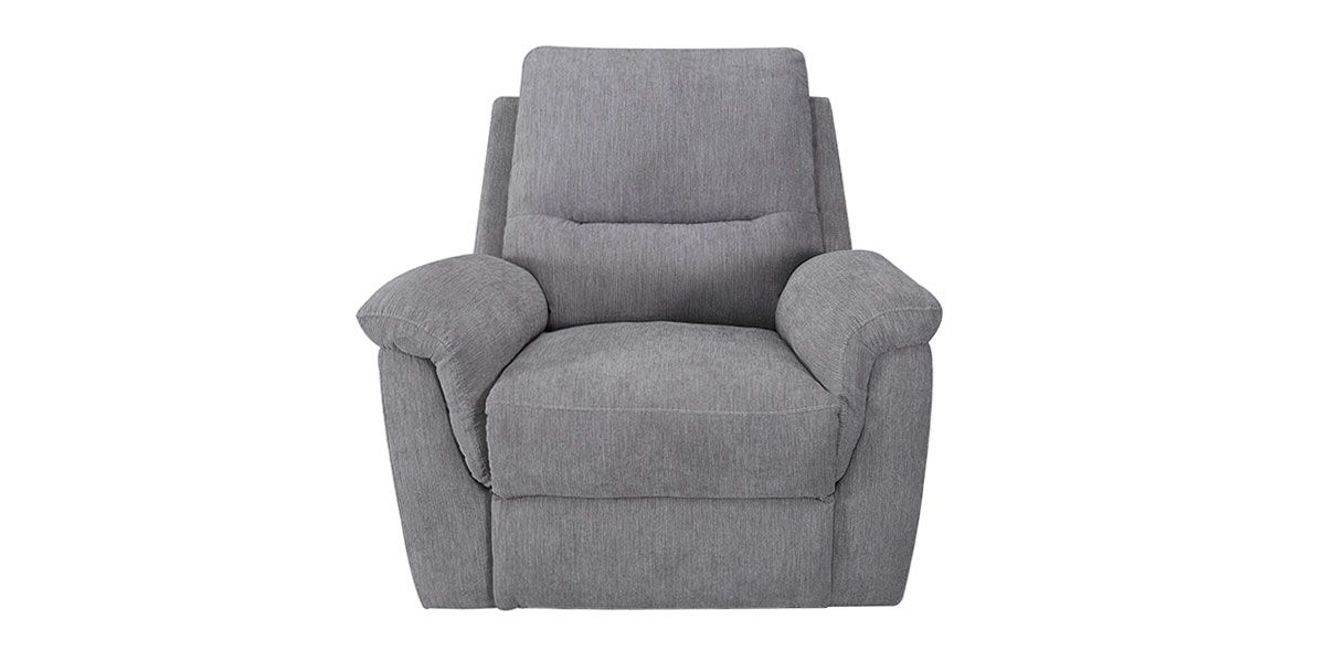 Fauteuil relaxation électrique en tissu COCOON - Gris perle