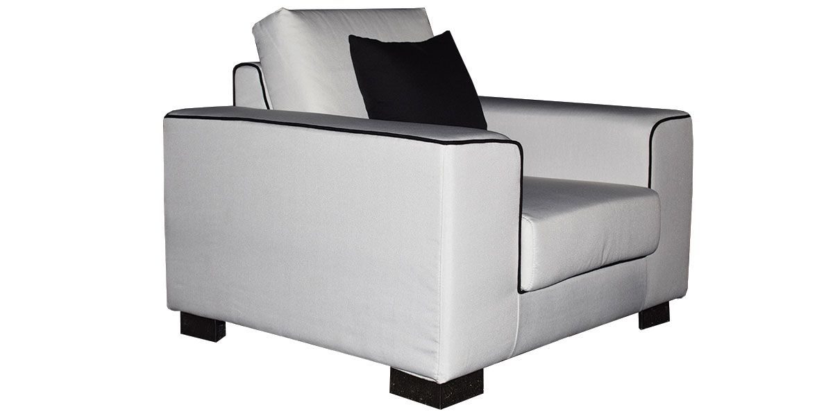 Fauteuil en tissu blanc ANGEL